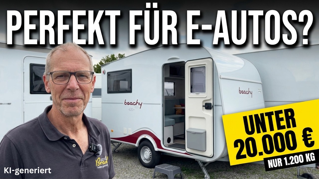 Hobby Beachy 420+: 4 Schlafplätze, Hecktür & E-Auto-Tauglichkeit im Check!