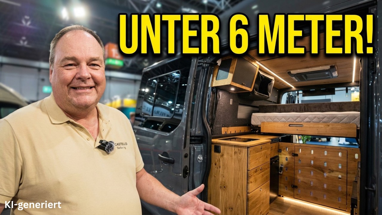 Castello Camper: Neuer 6m-Grundriss mit Schiebebett, Ausziehbad & Loft-Dach!