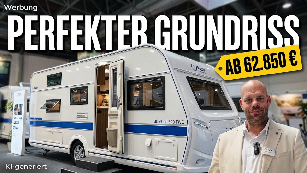 Polar Blueline 590 FWC: Schwedischer Familien-Wohnwagen mit Etagenbetten im Check!